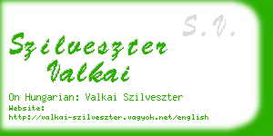 szilveszter valkai business card